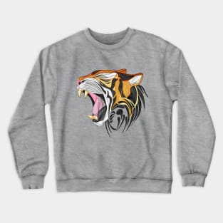 Tigre en líneas Crewneck Sweatshirt